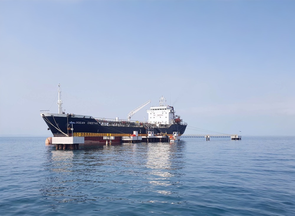Tanker vessel at sea