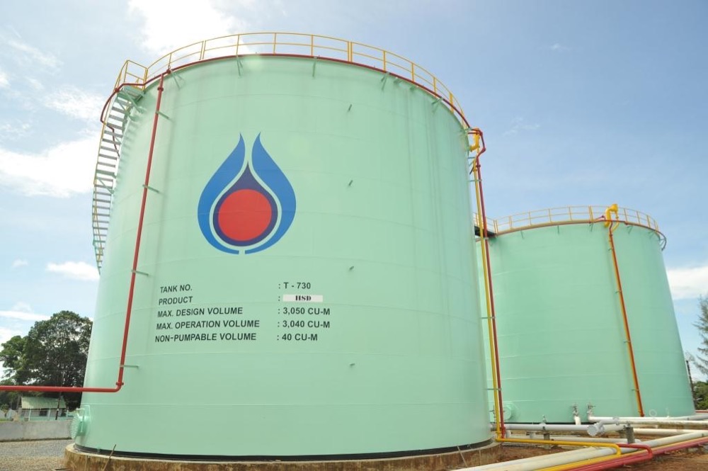 Completed client storage tank